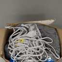 WOOMER Heated Mattress Pad Queen Dual Control - 60"x80" Electric Mattress Pad, 1-10 Heat Settings, 0.5-12H Auto Shut-Off, Removable Velvet Cover, 18" Deep Pocket, ETL Certified, Grey (Gray)