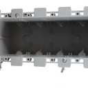 Cantex 3012631 68 cu. in. Old Work Rectangle PVC 4 Gang Outlet Box Gray
