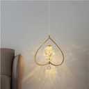 Boho Round Side Table Living Room, Natural Marble Desktop end Tables with Boho Minimalist Metal Floral Base, Modern Decor Bedside nightstand Coffee Table for Living Room Bedroom Sofa Balcony