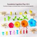 TEMI Toddler Toys Birthday Gifts for 3 4 5 6 7 Year Old Girls Boys, 91 PCS Flower Garden Building Toy STEM Educational Activity Preschool Toys for Kids Age 3-6