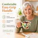Date Night Challenge Handmade Ceramic Soup Bowls with Handles - Microwave & Dishwasher Safe, Easy-Grip Design - Great for Soup, Stews, Cereal, Yogurt, Ice Cream & Snacks, Gift Box Ready (Style 2)