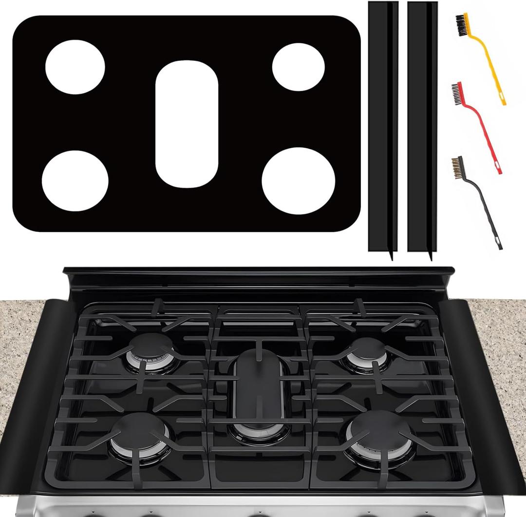 Stove Cover For LG Gas Stove Top Protector For Model LRG3093 LRG3095 LRG3061 LRG3193 LRG3085 LDG3036 LDG3016 - Upgraded 0.4MM Thickness Stove Top Cover Guard With 2PCS Stove Gap Covers