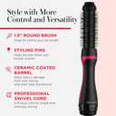 REVLON One-Step Hair Dryer and Styler - Root Booster Round Brush for Styling, Dryer Brush for Fast and Easy Salon-Quality Blowout, More Shine and Less Frizz (1-1/2 in) Black