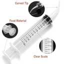 40 Pack 12ml Dental Syringe with Curved Tip for Oral Dental Care, Lab, Feed Small Pet