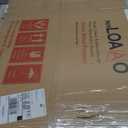 LOAAO 24X36 Inch Brushed Nickel Bathroom Mirror, Rounded Rectangle Silver Metal Frame Mirror, Brushed Nickel, Anti-Rust, Hangs Horizontally or Vertically