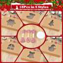 COTOPHER 18Pcs Christmas Cookie Boxes with Window, 10x10x2.5 inch Brown Bakery Boxes for Gift Giving, Kraft Treat Boxes Dessert Boxes for Cakes Donuts Chocolate Strawberries Pastries Muffins