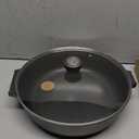 SENSARTE Nonstick Frying Pan Skillet with Lid, 12 Inch Large Deep Frying Pan, 5 Qt Non Stick Saute Pan with Cover, Induction Pan, Healthy Non Toxic Cooking Pan with Helper Handle, PFOA PFOS Free (Classic Black)