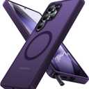 Magnetic Shockproof for Samsung Galaxy S25 Ultra Case, 12FT Military-Grade Protection [Compatible with MagSafe] Slim Rugged Frosted Matte Hard Back Bumper for S25 Ultra Phone Case, Purple