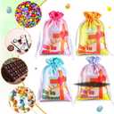 36 Pcs Religious Easter Gift Bag He Is Risen Treat Bags 4 x 6 Inch Satin Drawstring Bags Easter Christian Candy Goodie Bags for Church Sunday School Happy Easter Party Favor Bags Supplies