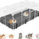 Small Animal Playpen with Waterproof Mat,Guinea Pig Cages,48"*26"*15.7"C&C Cage for Hamster,Rabbit,Bunny,Hedgehog,Chinchilla,Ferret,Indoor Outdoor Portable Metal Wire Yard Fence,Metal Pet Panels-20p