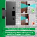 Doorbell Extender Bracket Compatible with Ring Doorbell, Extends Offset Doorbell Holder Mount for Brick Wall, Get Better View, Black 97mm