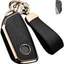 Axtrulix Key Fob Cover for BMW, Leather&TPU Key Cover Case Shell for BMW 7 Series IX I5 M60 X5 X7 X6 IX I7