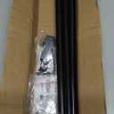 Black Curtain Rods for Windows 36"- 48", Decorative Drapery Rod Adjustable by Splicing, 5/8 inch Small Curtain Rod for Bedroom, Living Room, Kitchen and Outdoors