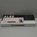 UNZII AL66 Wireless Mechanical Keyboard,65% Knob Control Aluminum Gaming Keyboard Bluetooth/2.4G/Wired Hot Swappable Pre-lubed Switches, Gasket Mounted RGB Keyboard for Win/Mac（Milk Switch, Silver