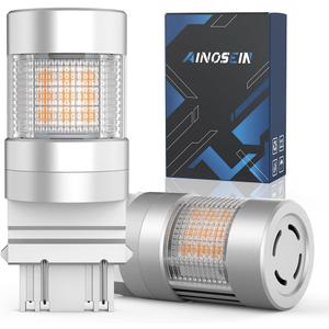 3156 3157 LED Bulb Amber for Turn Signal Light, 3157A Anti Hyper Flash Error Free Blinker Lights, 3057 4057 T25 Bulb for 12-24V Car Truck, Fit CK & Standard Socket, 2 Pack