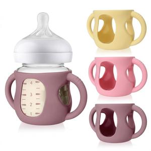 Silicone Sleeve For Baby Bottles 3 pack with handle