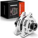 A-Premium Alternator Compatible with Hyundai & Kia - Santa Fe 13-18, Genesis 12, Azera 12-17, Cadenza 14-16, K900 16-17, Sedona 11-12 14-18, Sorento 11 15-18 - 12V 150A Clockwise 6-Groove Pulley