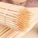 200Pcs 19.5" Natural Bamboo Skewers, Food Grade Wooden Skewers Sticks, Disposable BBQ Skewers for Grilling, Kabob, Fruit, Kitchen Crafting and Party Cooking Supplies, 5mm Thickened Long Bamboo Skewers