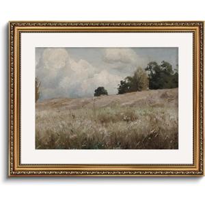 InSimSea Retro Gold Framed Wall Art, Home Room Corn Field Scenery Vintage Wall Decor, Canvas Print Artwork, Farmhouse Country Decor, Antique Picture Frame Landscape Paintings, 16x20 Inch (20L" x 16W")