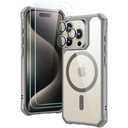 ESR for iPhone 15 Pro Case, Compatible with MagSafe, Military-Grade Protection, Shockproof Air Guard Corners, Yellowing-Resistant Acrylic Back, Phone Case for iPhone 15 Pro, Clear Grey