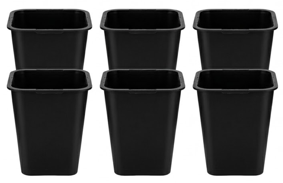 7 Pack Small Trash Can,  Garbage Can Bin Plastic Waste Basket Barrel for Bedroom, Kitchen, Bathroom, Office