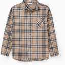 PATPAT Family Matching Outfits Set Mommy and Me Dresses Off Shoulder Midi Dress Dad and Boy Plaid Button Down Shirts (XL)