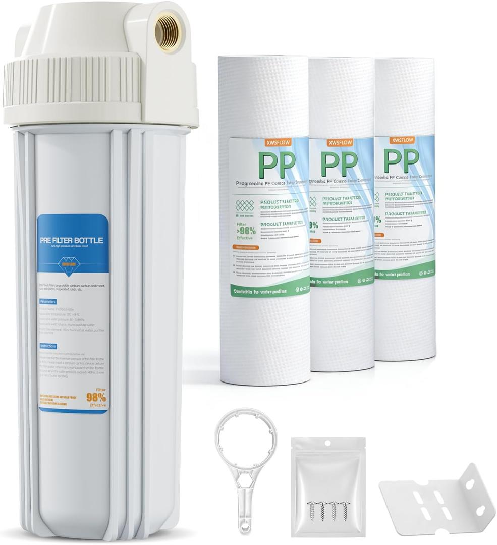 Whole-House Water Purifier Water Filtration System, a Water Filter for the Entire House, Meeting the Water Purification Needs of the Family, Suitable for Filtering impurities from Well (White)