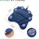 Bath Pillow RUVINCE Ergonomic Luxury Bathtub Pillow with Head,Neck, Shoulder and Back Support, 4D Bath Pillows for tub with 6 Powerful Suction Cups, Fits All Bathtub, Spa Tub, Hot Jacuzzi (Dark Blue)