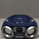 MEGATEK Portable CD Player Boombox with FM Radio, Bluetooth, USB Port, AUX Input, and Headphone Jack  CD-R/CD-RW/MP3-CD Compatible, Clear Stereo Sound, Backlit LCD Display  Blue Jay