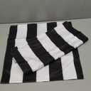 WESTERN HOME WH Pack of 2 Decorative Outdoor Waterproof Striped Throw Pillow Covers Polyester Garden Modern Farmhouse Striped Cushion Cases for Patio Tent Balcony Couch Sofa 18x18 inch Black