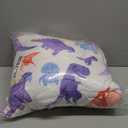 Primlect Thickened Toddler Nap Mat with Removable Pillow and Minky Blanket, Extra Large 55''x35'' Sleeping Bag, Washable, Roll up, Perfect for Daycare, Preschool, Kindergarten, Boys and Girls Dinosaur (purple)