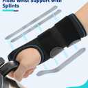 HiRui Wrist Brace for Carpal Tunnel Arthritis, Wrist Support with Splints Compression Hand Support for Tendonitis Sprain, Fits Day&Night Sleep Support, Adjustable (Small, Right Hand (Pack of 1))