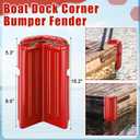 Timtin Dock Bumper Fender Boat Dock Bumpers for Corner Edge Side Marine Fender Guard Vertical Protection Soft UV-Resistant Marine Grade Vinyl Stainless Steel Mounting Hardware 8"x16"