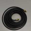 RG6 Coaxial Cable, Coax Cable Cord with Gold F-Type Connector, High Speed Internet, Digital TV Aerial for HDTV, Satellite, Antenna, Modem with Extender- 20ft (Black)