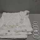 Lush Decor Ruffle Diamond Shower Curtain 72"L x 72"L White - Fabric Shower Curtains for Bathroom - White Bathroom Curtain - Vintage Farmhouse Decor