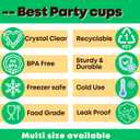 Aatriet 100 Pack 32 oz Clear Plastic Cups, 32oz Disposable Iced Cold Coffee Cups, Sturdy Recylable Drinking Cup for Milkshake, Smoothie, Cocktail, Cold Drinks, Large Tumblers Wine Glasses for Wedding