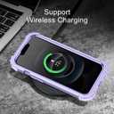 LONTECT for iPhone 16e Case Glitter Sparkly Bling 3 in 1 Shockproof Heavy Duty Hybrid Sturdy High Impact Protective Cover Case for Apple iPhone 16e 6.1 inch 2025,Purple