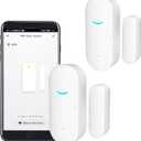 2 Pack WiFi Door Window Sensor Detector: Wireless Security Alarm Door Sensor, Tuya Door Open Contact Sensor, Compatible with Alexa,Google Home,Siri, Smart Door Sensors for Home Business Security