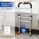 KingPavonini Bed Rails for Elderly Adults Safety, 400LB Support, Model GL04, Large with Support Legs