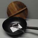 Souped Up Recipes 12.5 Inch Carbon Steel Wok For Electric, Induction and Gas Stoves (Lid, Spatula and User Guide Video Included)