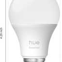 Philips Hue Essential Smart LED A19 Bulb, White and Color Ambiance, E26 Base, 8.8W, 2200K-6500K, 800 Lumens, Dimmable, Works with Alexa, Google, and Apple Home, 4-Pack