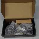 STARPY Black Door Knobs with Square Rosette, Interior Door Handles for Bath & Bed, Heavy Duty Door Knob with Lock, Black