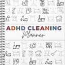 2 x Cleaning Planner, Cleaning Schedule and Checklist Organizing Planner Daily Weekly Monthly Yearly Checklist Schedule Notebook For Kids Adults Home, Family Tasks, List(White)
