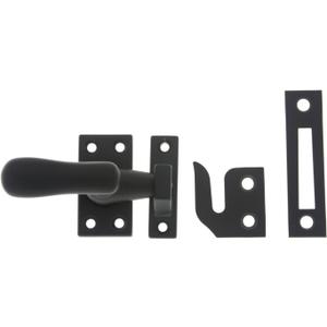 idh by St. Simons 21014-019 Professional Grade Quality Genuine Solid Brass Casement Fastener, Matte Black, Large