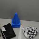 Racing Cars Birthday Decorations - Racecar Centerpiece Decoration Kit for Kids - (12) Orange Traffic Cones, (24) Checkered Flags, Plastic Tablecloth (54"x108") Birthday Banner Race Car Theme (38pcs)