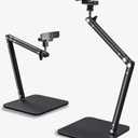 Webcam Camera Stand, Phone Mount, Sturdy Desk Mount for Webcam C922 C930e C920S C920 C615 C960 C920x BRIO 4K, Phone Mount, Right Light with 1/4" Thread