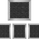 4Pcs Microwave Charcoal Filter Replacement for 8206230A, Maytag and Whirlpoo Microwave Filter Replacement 5.35" x 5.03" Air Carbon Filter