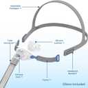 Comfort CPAP Nasal Pillow Mask, Replacement Frame System with Headgear, FSA HSA Eligible, Includes Small, Medium, Large Cushions, Soft, Secure Seal to Reduce Pressure Points and Minimize Leaks