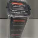 Rubbermaid Brilliance 16-Cup Airtight Food Storage Container with Lid Clear/Grey - optimal for pantry organization flour sugar and food storage (Set of 1)