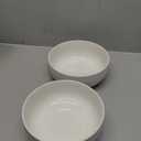 Mfacoy 2 Pack Salad Bowl, 8 inch 60 oz Large Serving Bowl Set, Deep Bowl for Kitchen, White Ceramic Bowl Set for Soup, Cereal, Ramen, Pasta, Salad, Dishwasher & Microwave Safe, Easy Clean